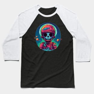 Horror Astronaut skeleton Baseball T-Shirt